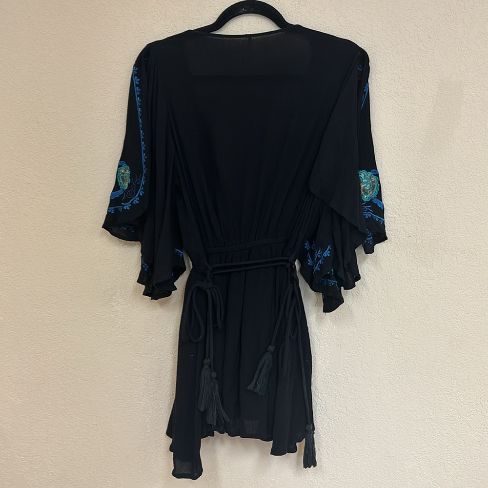 Free People womans boho Cora Embroidered Mini Dress size XS - Picture 8 of 8